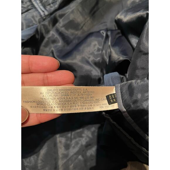 Massimo Dutti - PLAIN 100% WOOL SUIT BLAZER / 38R / Blue - Picture 8 of 9